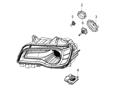 2020 Chrysler 300 Headlight - 68402944AB