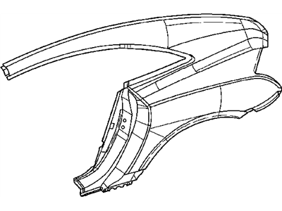 Chrysler 5166768AA PANEL Body Side Aperture (See Illustration 910 for other components of this part)