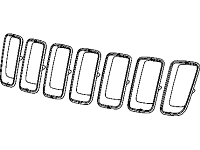 Jeep 68109865AA TRIM RING KIT Radiator Grille