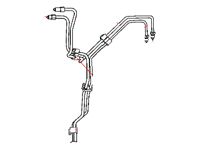 Mopar 55398142AE Tube Brake Master Cylinder To Junction Block Primary