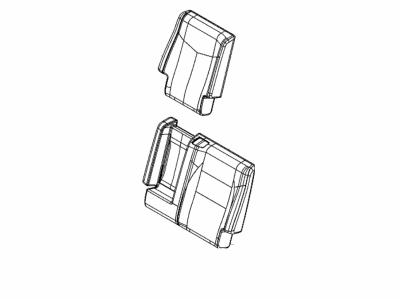 Dodge 6QU28DX9AB COVER Rear Seat Back 2nd Row