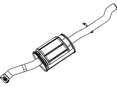 Dodge 68030987AB RESONATOR AND PIPE Exhaust