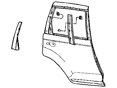 Chrysler 5288838AH APPLIQUE B Pillar Rear Door, Includes Weatherstrip