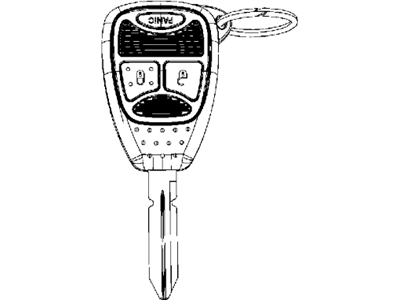 Jeep 68001702AC KEY BLANK WITH TRANSMITTER