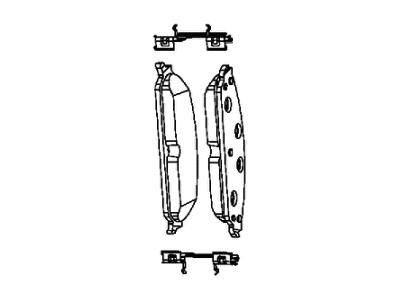 Mopar 2AMVF767AA Pad Kit Front Disc Brake Contains Pads And Slippers
