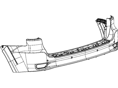 Mopar 1VQ65TZZAA Bumper Cover, Rear Upper