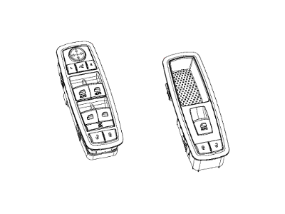Mopar 56046554AD Switch And Bezel Front Door