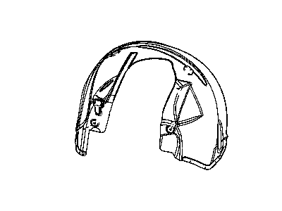 Mopar 5065502AD Fender Liner, Front Passenger Side