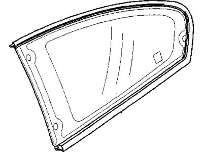 Dodge MR432865 GLASS Quarter Window