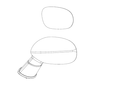 Mopar 6WA27DX8AA Power Mirror, Black, Front Passenger Side