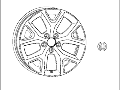Jeep 82214010 WHEEL KIT Cast Aluminum