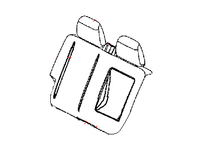 Ram 5NA96LU7AA COVER Rear Seat Back Right