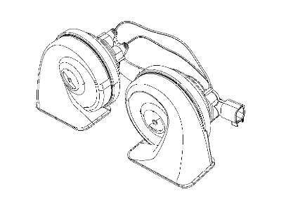 Mopar 56046744AA Horn And Bracket Dual
