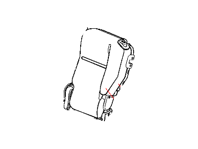 Chrysler 1QL83BD5AA COVER Rear Seat Back 40 % Side
