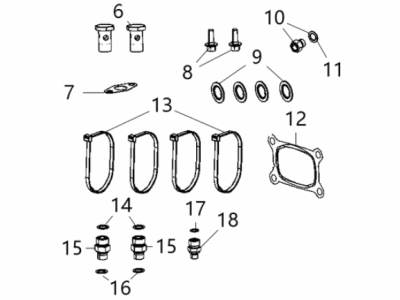 Ram 68444772AA MOUNTING KIT TURBOCHARGER