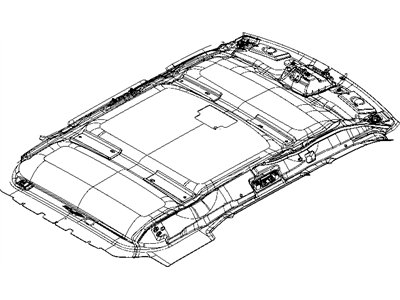Jeep 1LY74DW1AA HEADLINER Without Sunroof