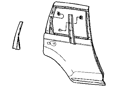 Chrysler 5288838AF APPLIQUE B Pillar Rear Door, Includes Weatherstrip
