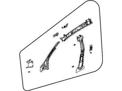 Jeep 68002030AB REINFORCEMENT PACKAGE Bode Side Aperture Front C-Frame
