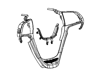 Mopar 6CX951X9AA Bezel Steering Wheel
