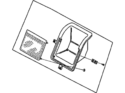 Mopar 4874859 Bin & Net Kit, Bulkhead Top Storage