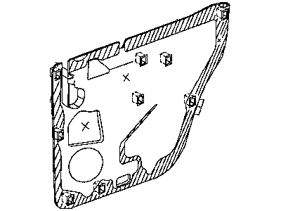 Mopar 55256689AC Water Shield Rear Door, Driver Side