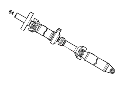 Dodge 52105503AD SHAFT Drive 2 Piece