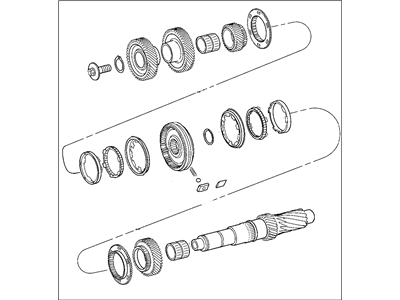 Jeep 68089743AA COUNTERSHAFT Countershaft Assebly Includes All Parts in this Illustration