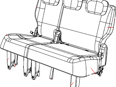Dodge 1QW421D5AA HEADREST Rear