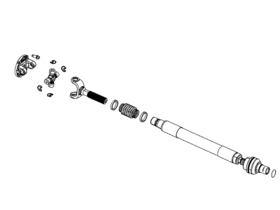 Ram 68312640AC SHAFT Drive Front