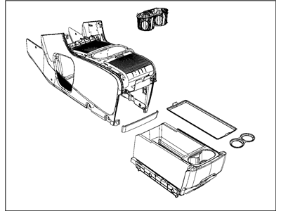 Dodge Center Console Base - 1PC89HL5AF
