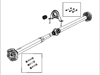 Dodge 4593860AE SHAFT Drive Rear 2-Piece