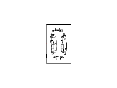 Dodge 5174001AC PAD KIT Front Disc Brake Contains 4 Pads and Slippers
