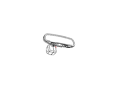 Jeep 55157395AB MIRROR Inside Rear View
