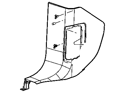 Dodge 5HM92BD1AC PANEL Cowl Side Trim