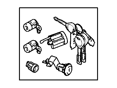 Chrysler MR990841 CYLINDER Key set