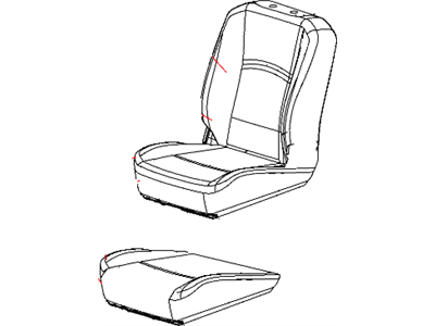 Ram 1RU49DK2AA COVER Front Seat Cushion