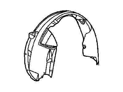 Mopar 4878646AC Fender Liner, Front Passenger Side