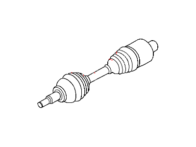 Mopar 5170822AA Axle Shaft, Front Passenger Side