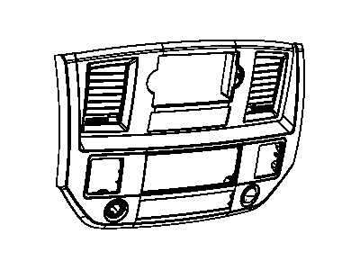 Dodge 1HG401AAAA BEZEL Instrument Panel Center