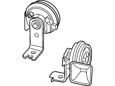 Dodge 56043073AD HORN AND BRACKET Dual