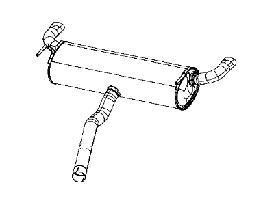 Jeep 68109913AE MUFFLER AND TAILPIPE Exhaust