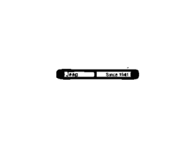 Jeep 5SF911X9AA APPLIQUE Instrument Panel Grab Handle With Badge Cut Out