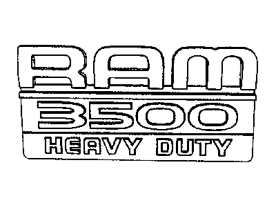 Mopar 55372159AB Nameplate Ram 3500 Heavy Duty