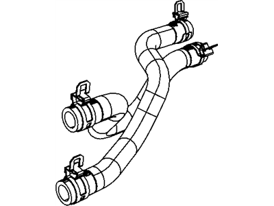 Dodge 5058823AA HOSE Heater Return Includes: Clamps
