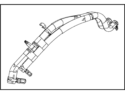 Dodge 5058756AE HOSE Heater Supply and Return Includes: Clamps