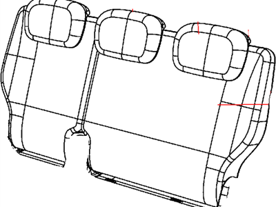 Dodge 5LJ54HL5AA COVER Rear Seat Back