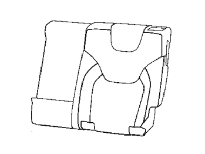 Mopar 6ST11LA3AD Cover Rear Seat Back Left