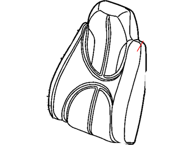 Dodge WL451T5AA COVER Seat Back Driver