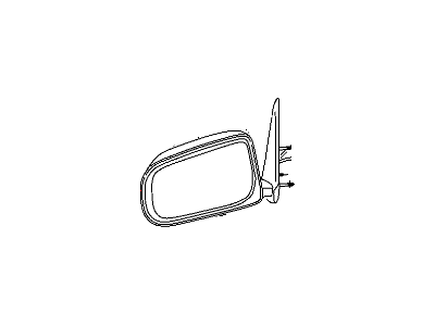 2008 Dodge Durango Car Mirror - 55078075AI