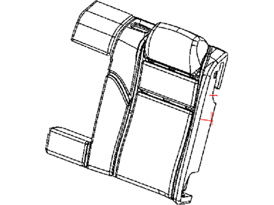 Dodge 1XL47MXAAA COVER Rear Seat Back Left